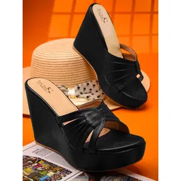Froh Feet Women Solid Western - Embellished Wedge Sandals Heels-picture-34