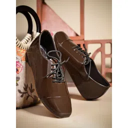 Froh Feet Women Square Toe Lace-Ups Formal Oxfords Shoes-picture-11