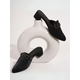 Froh Feet Women Women Pointed Toe Mules Block Heel-picture-19