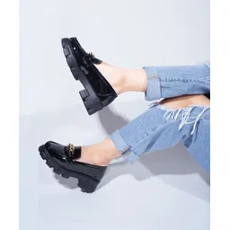 froh feet Women's Loafer Shoes | Faux Leather | Slip-On Style Loafers For Women-picture-12