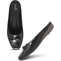 FROH FEET Mules for Women Slip on Comfortable Bow Round Toe Womens Backless Flats Mules for Women with Knot-picture-29