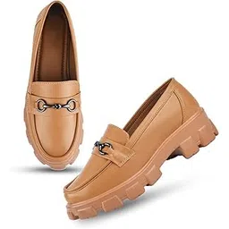 FROH FEET Women Casual Buckled Platform Lightweight Loafers Shoes, For Womens & Girls-picture-24