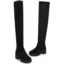Froh Feet women Fashion Over Knee High Boots Block Heel Stylish Solid Heels Long Boots For Womens & Girls-picture-13