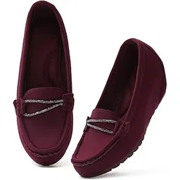 Froh Feet Women's Chain Loafers | Stylish & Comfortable Slip-On Flats for Women & Girls-picture-36