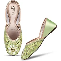 FROH FEET Women’s Handcrafted Embellished Ethnic Punjabi Jutti | Traditional Wedding & Festive Looks Flats Juttis-picture-24