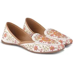 FROH FEET Women's Handcrafted Embellished Jutti | Traditional & Stylish Ethnic Footwear | Comfortable Flat Slip-on Shoes for Wedding Festive Occasion-picture-13