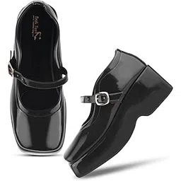 FROH FEET Women's High Chunky Platform Closed Toe Mary Jane Wedges Heels Square Toe Strappy Dress Wedding Party Pumps Shoes-picture-35