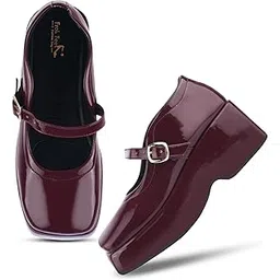 FROH FEET Women's High Chunky Platform Closed Toe Mary Jane Wedges Heels Square Toe Strappy Dress Wedding Party Pumps Shoes-picture-37