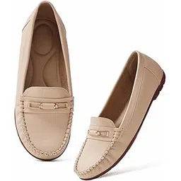 Froh Feet Women's Loafers with Gold Chain Detail Comfortable & Stylish Slip-On-picture-34