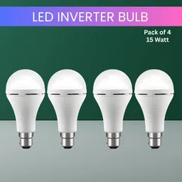 15W Rechargeable Emergency Inverter LED Bulb, Upto 4 Hours Battery For HomeZV52 4 hrs Bulb Emergency Light-image-1