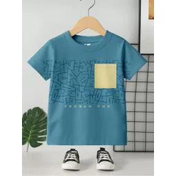 FROSEN FOX Boys Pack of 3 Typography Printed Round Neck Pure Cotton T-shirts-picture-36