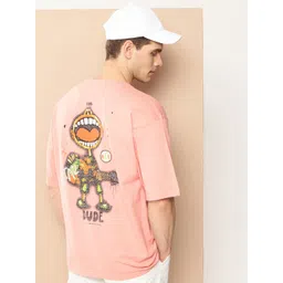 FROSEN FOX Graphic Printed Drop-Shoulder Sleeves Oversized T-shirt-picture-12