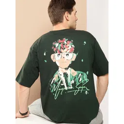 FROSEN FOX Graphic Printed Drop-Shoulder Sleeves T-shirt-picture-39