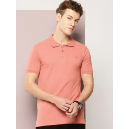 FROSEN FOX Men Brand Logo Polo Collar Pure Cotton T-shirt-picture-40