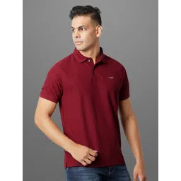 FROSEN FOX Men Solid Polo Collar Slim Fit T-shirt-picture-32