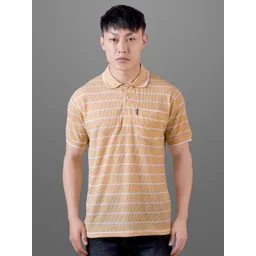 FROSEN FOX Men Striped Polo Collar Slim Fit T-shirt-picture-19