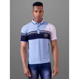 FROSEN FOX Men Striped Polo Collar Slim Fit T-shirt-picture-23