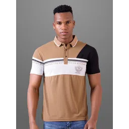 FROSEN FOX Men Striped Polo Collar Slim Fit T-shirt-picture-26