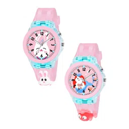 FROZIL Unisex Kids Printed Dial & Straps Analogue Watch Pink Rabit-Fish-picture-24