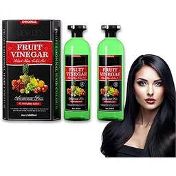 Fruit Vinegar Gel Hair Color For Men & Women, Organic & Natural Hair Color Dye for Black Hair (Black, 1000ml)-picture-14
