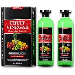 Fruit Vinegar Gel Hair Color, Organic & Natural Hair Color For Men & Women Dye for Black Hair (Black, 1000ml (500ml X 2))-picture-43