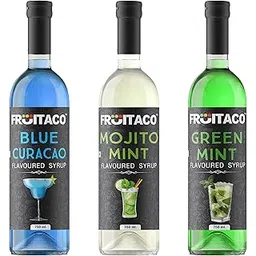 Fruitaco Blue Curacao Green Mint Mojito Mint Syrup Combo 750 ml each-image-19