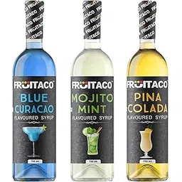 Fruitaco Blue Curaco, Mojito Mint, Pina Colada Syrup: Perfect Mixer for Enhancing Mocktails & Cocktails, Drinks, and Mojitos at Parties, All Your Mixing Needs | Non-Alcoholic (Pack of 3)-image-8