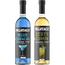 Fruitaco Mocktail Syrup for Mocktails, Cocktail Combo 750ml each Blue Curacao + Cumin-image-21