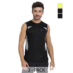 FTX Men Pack of 3 Solid Round Neck T-shirts-picture-20