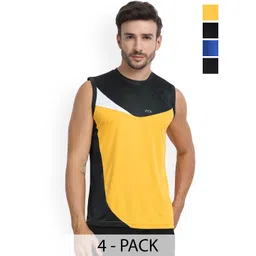 FTX Men Pack Of 4 Colourblocked Dry-Fit Gym Vests 709-7_709-8_709-9_709-11-S-picture-41