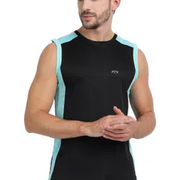 FTX Men Pack of 4 Dri-FIT Colourblocked Round Neck T-shirts image 3