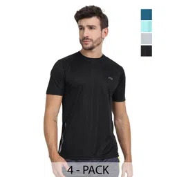 FTX Men Pack of 4 Solid Round Neck T-shirts-picture-21