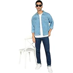 ftx Men's Regular fit Washed Full sleeve Standard length Denim Jacket-picture-16