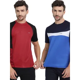 FTX Pack Of 2 Colourblocked Round Neck T-shirts-picture-34