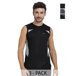 FTX Pack of 3 Colourblocked Round Neck Sleeveless Dri-FIT T-shirts-picture-19