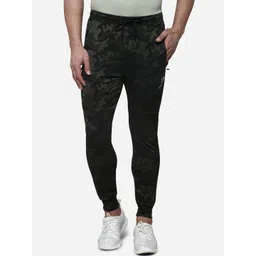 FUAARK Men Green & Black Camouflage Printed Slim-Fit Joggers-picture-26