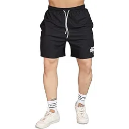 fuaark Men Regular Fit 2-Way Stretch Training or Gym Sports Shorts with Zip Pockets & Drawstrings-picture-11