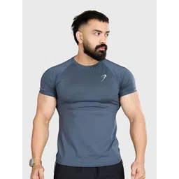 FUAARK Men Solid Round Neck Slim Fit T-shirt-image-13