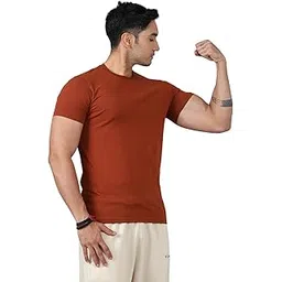 fuaark Men's Crew Neck Slim Fit Gym Sports T-Shirt-picture-22