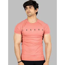FUAARK Slim Fit Typography Printed Raglan Sleeves Anti Odour  Gym T-shirt-picture-22