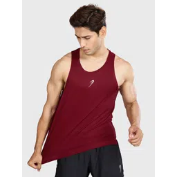 FUAARK Ultra Light Weight & Stretchable Tank Vest Pulse Running Tank Deep Red-S-picture-40