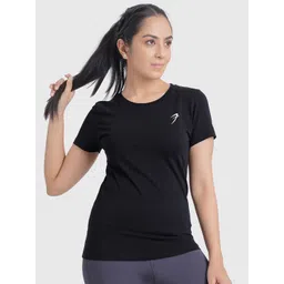 FUAARK Women Stretchex Solid Round Neck Cotton Slim Fit T-shirt-picture-24
