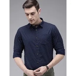 FUBAR Geometric Printed Slim Fit Opaque Casual Shirt-picture-12