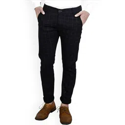 FUBAR Men Checked Mid-Rise Relaxed Slim Fit Easy Wash Chinos-picture-33