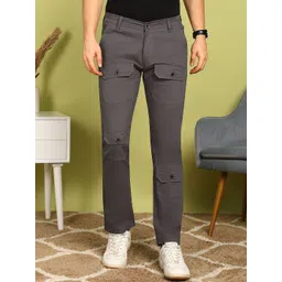 FUBAR Men Cotton Mid-Rise Slim Fit Trousers-picture-24