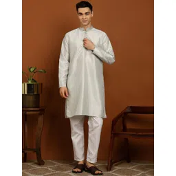FUBAR Men Ethnic Motifs Embroidered Mandarin Collar Kurta-picture-36