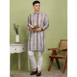 FUBAR Men Ethnic Motifs Embroidered Thread Work Kurta-picture-38