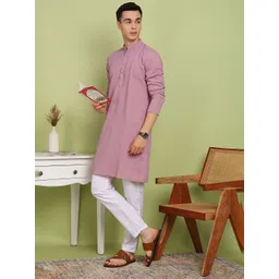 FUBAR Men Geometric Woven Design Festive Straight Kurta-picture-12