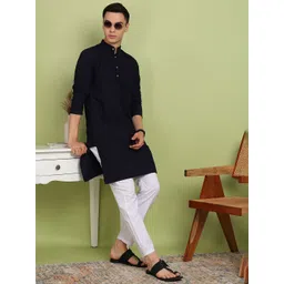 FUBAR Men Mandarin Collar Long Sleeves Ethnic Kurta image 1