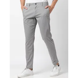 FUBAR Men Mid Rise Relaxed Slim Fit Easy Wash Formal Trousers-picture-22